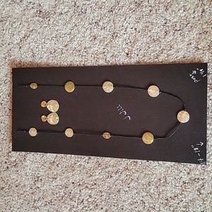 J Jill two tone slip knot necklace & earring set